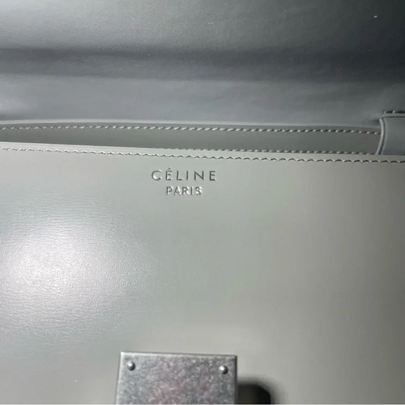 Celine Medium Classic Bag In Box Calfskin Gray - Picture 11 of 15